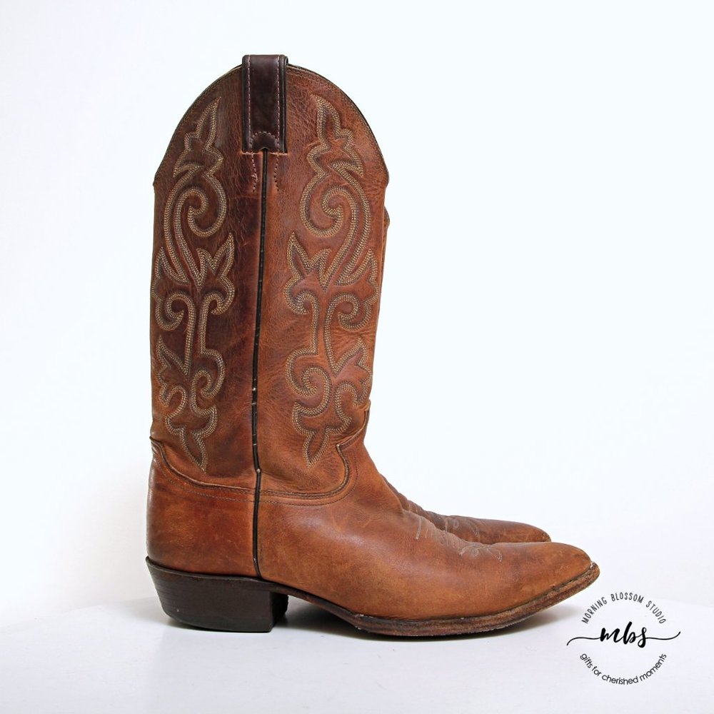 Justin Bay Apache Mens Cowboy Western Boots